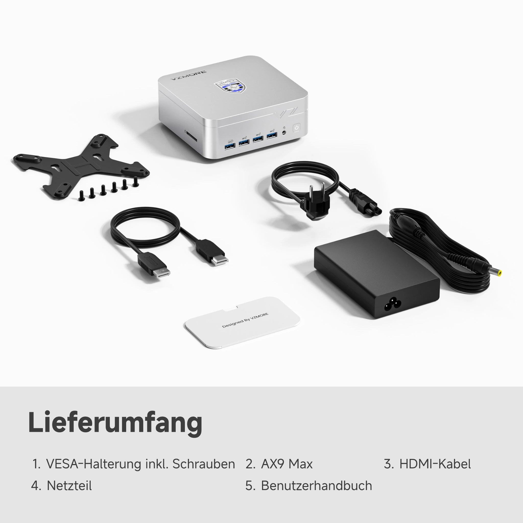 VZMORE AX9 Max Mini PC Lieferumfang
