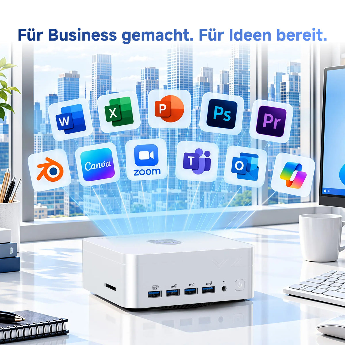 AX7 Max AI  Mini-PC Anwendungsbeispiele Business