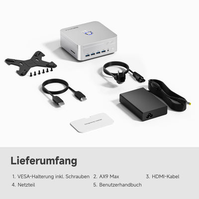 VZMORE AX9 Max Mini PC Lieferumfang