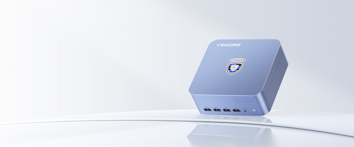 VZMORE iX5 Max Mini-PC – speziell gestalteter Hintergrund