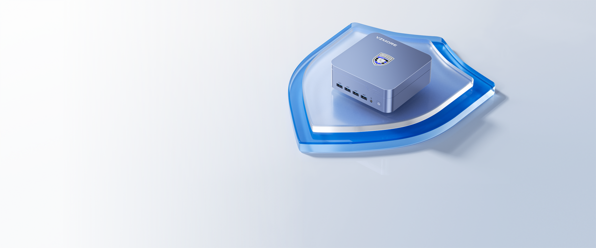 VZMORE iX5 Max Mini-PC – speziell gestalteter Hintergrund