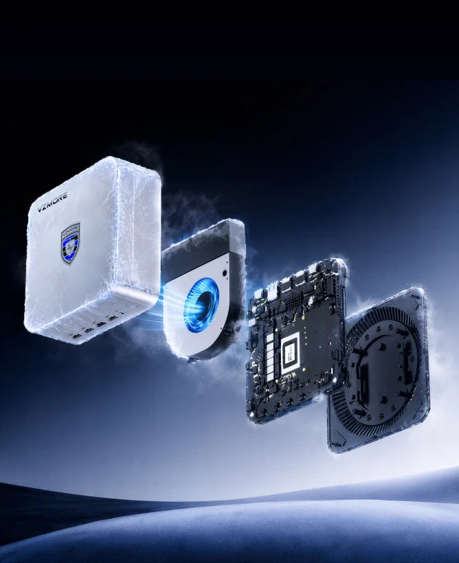 VZMORE AX7 Max AI Mini-PC Teilungsdiagramm