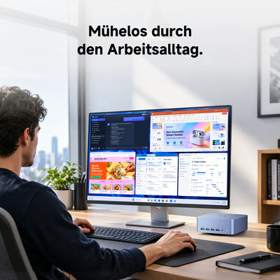 iX5 Max Mini PC |  Mühelos durchden Arbeitsalltag.