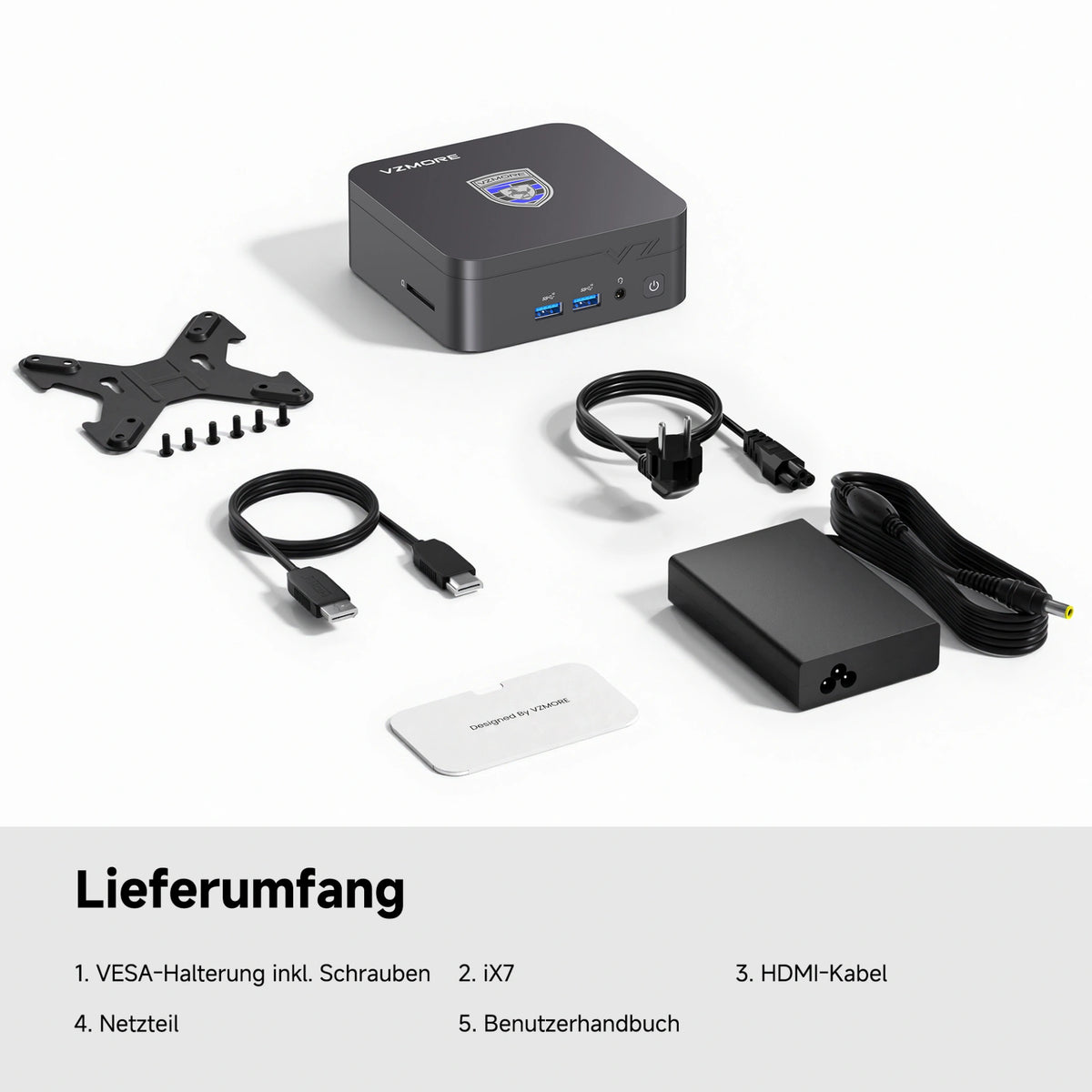 VZMORE iX7 Mini PC Lieferumfang