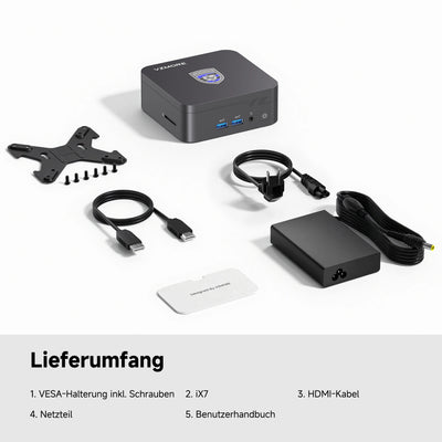 VZMORE iX7 Mini PC Lieferumfang